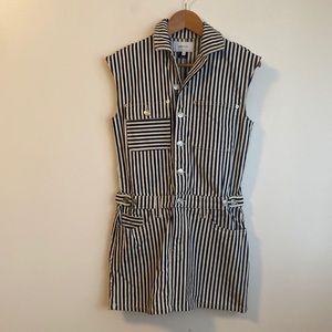 Like New Blue And White Striped Denim Size 0 Button Down Current/Elliott Dress